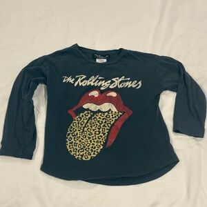Zara Kids Rolling Stones Black Long Sleeve Shirt